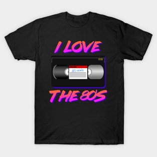 I Love the 80's Radical Retro Neon T-Shirt T-Shirt